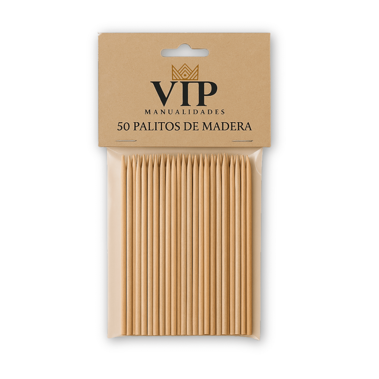 Palillos de madera de Bambú VipManualidades de 15cm: Paquete de 50 Unidades