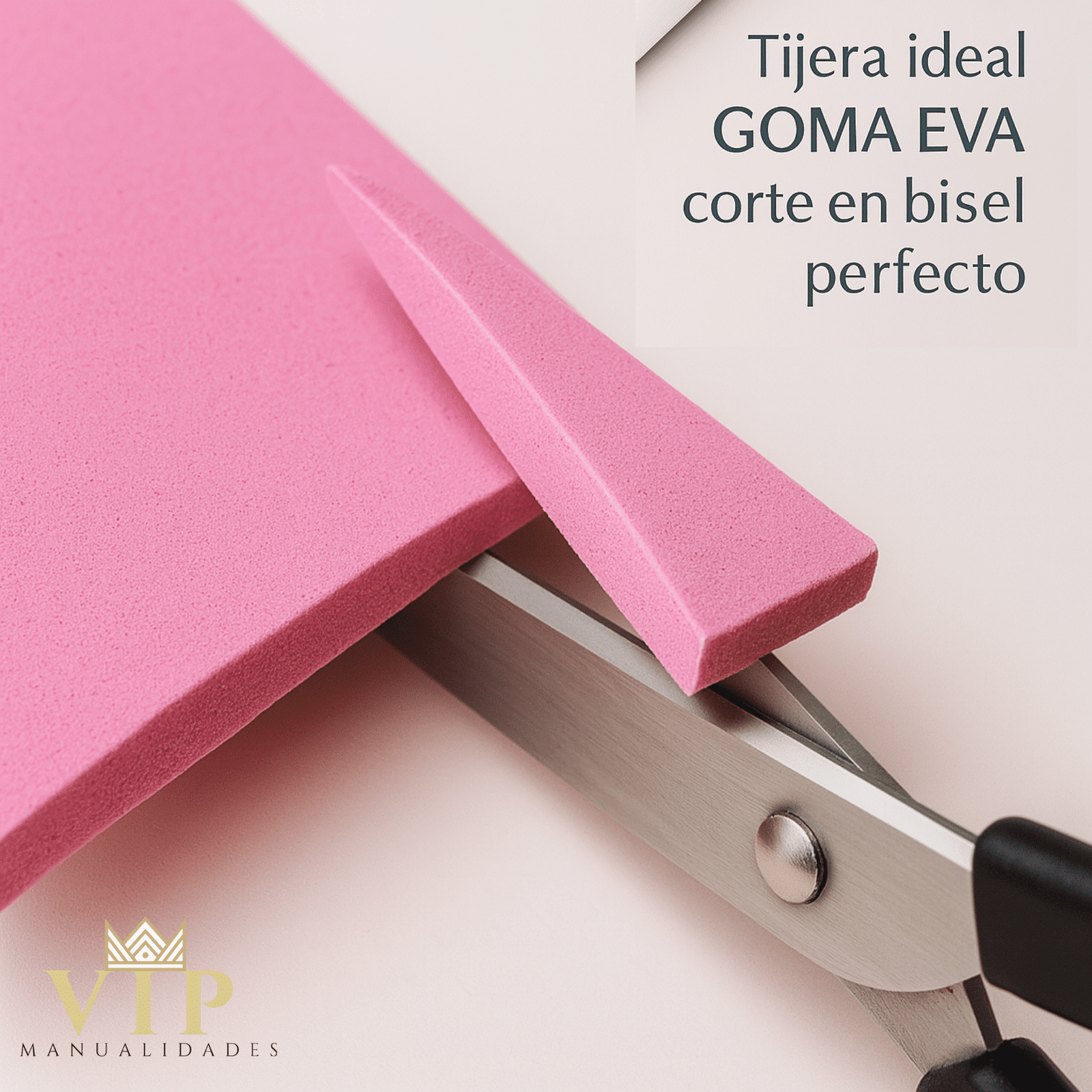 Tijera de precisión 20 cm en acero inoxidable para goma eva y manualidades - Imagen 3