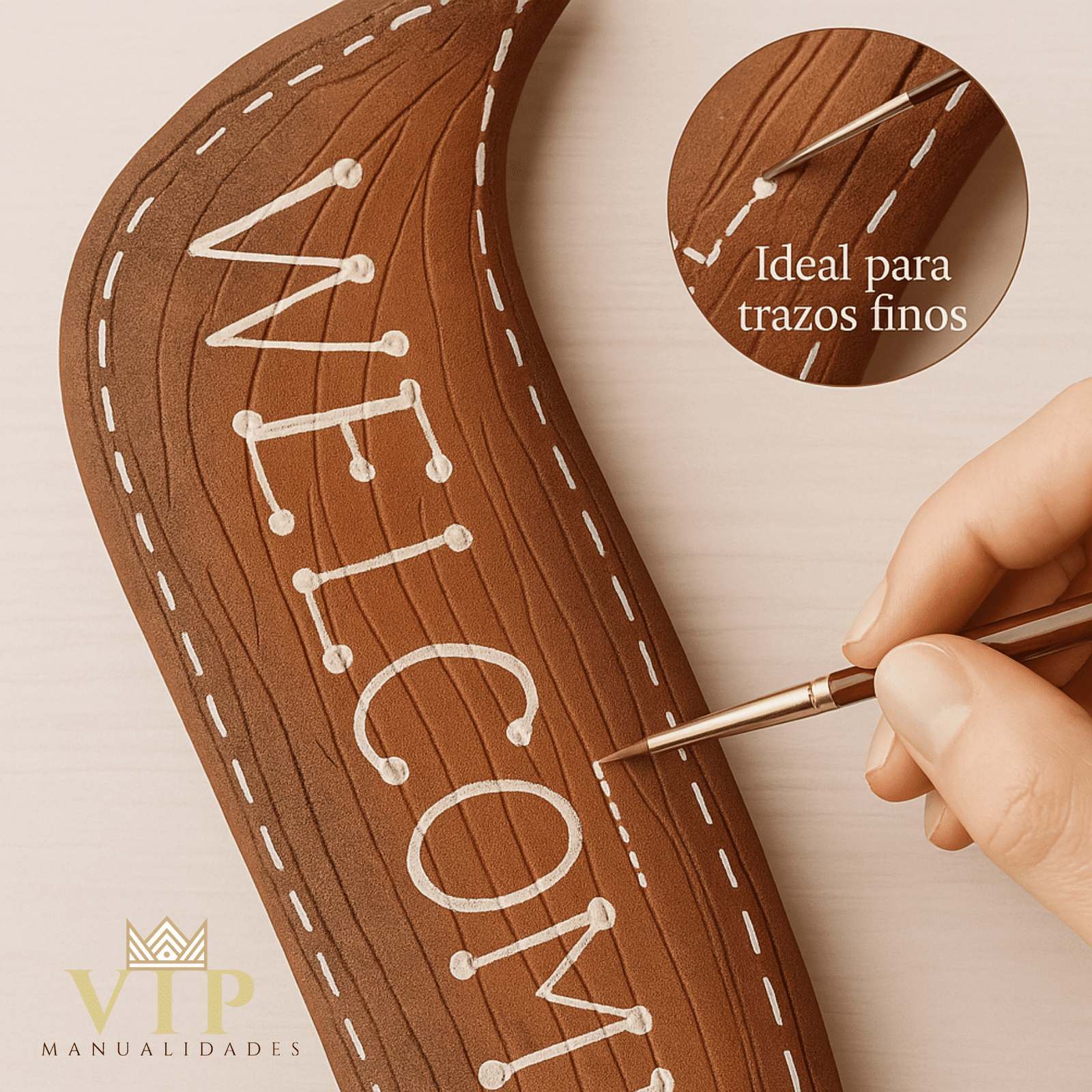 Pincel punta fina nº00 para detalles precisos en goma eva y manualidades - Imagen 5