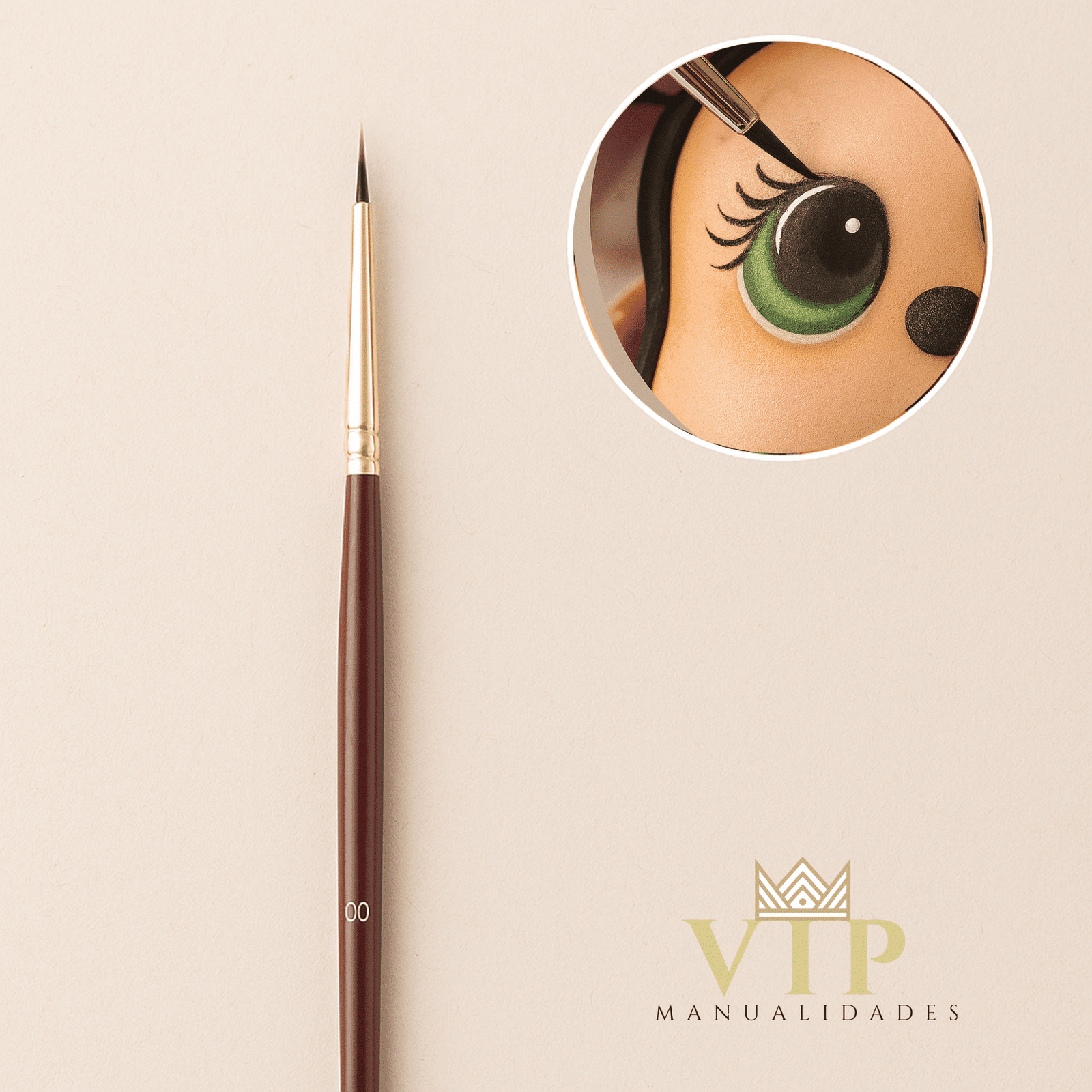 Pincel punta fina nº00 para detalles precisos en goma eva y manualidades - Imagen 4