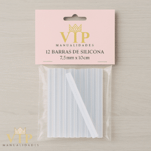 Pack de 12 barras de silicona transparente para manualidades con pistola termofusible 7x100mm