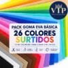Pack Goma EVA Básica VipManualidades – Kit de 26 Colores Surtidos