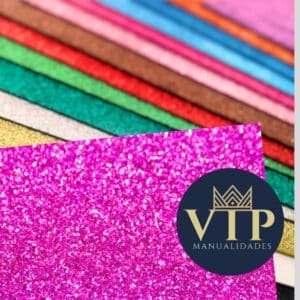 Goma eva purpurina rosa VipManualidades 42x59cm