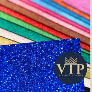 Goma eva purpurina azul oscuro VipManualidades 42x59cm