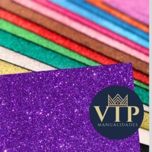 Goma eva purpurina lila VipManualidades 42x59cm