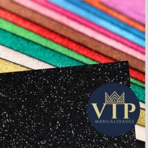 Goma eva purpurina negra