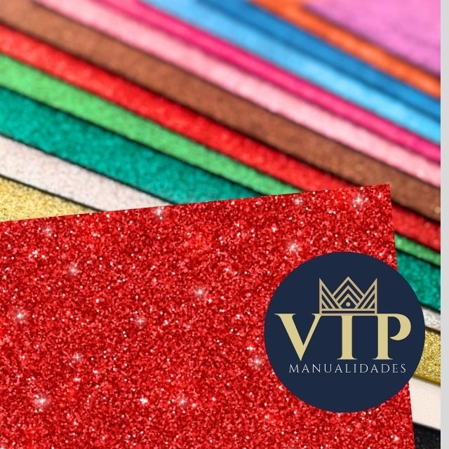 Goma eva purpurina rojo VipManualidades 42x59cm