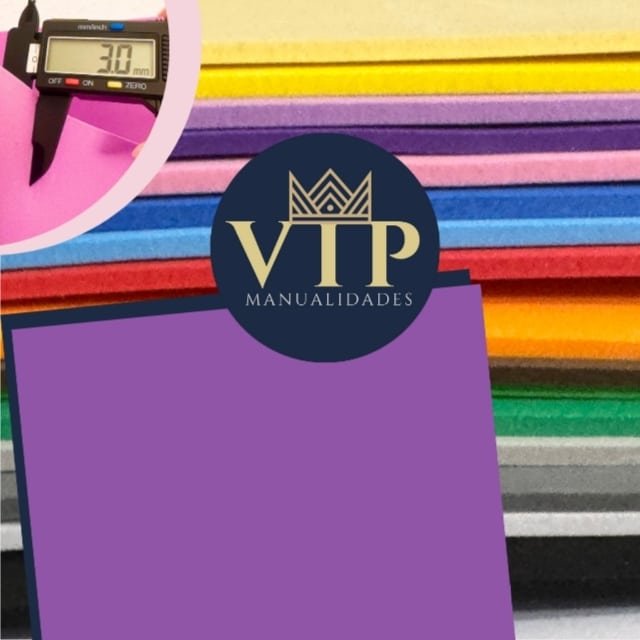 Goma eva gruesa lila claro 3mm Premium-VipManualidades 29x42cm