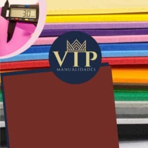 Goma eva gruesa marron 3mm Premium-VipManualidades 29x42cm
