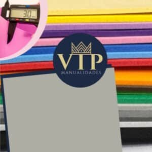 Goma eva gruesa gris claro 3mm Premium-VipManualidades 29x42cm