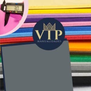 Goma eva gruesa gris oscuro 3mm Premium-VipManualidades 29x42cm