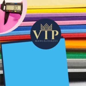 Goma eva gruesa azul claro 3mm Premium-VipManualidades 29x42cm
