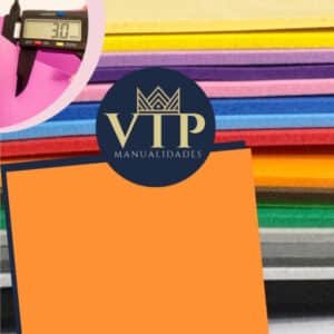 Goma eva gruesa naranja 3mm Premium-VipManualidades 29x42cm