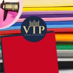 Goma eva gruesa rojo 3mm Premium-VipManualidades 29x42cm