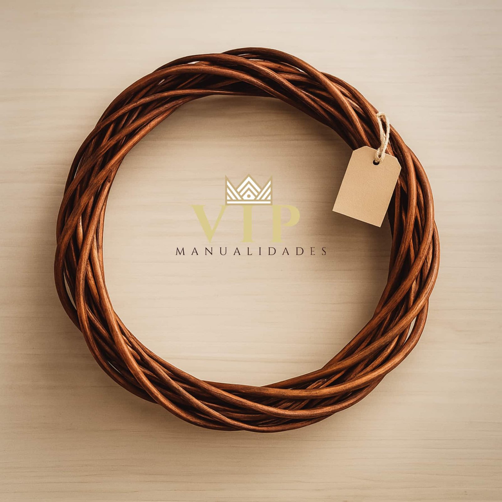 Corona de mimbre para manualidades 1