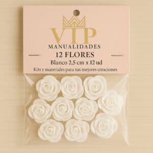 Flores goma eva blancas