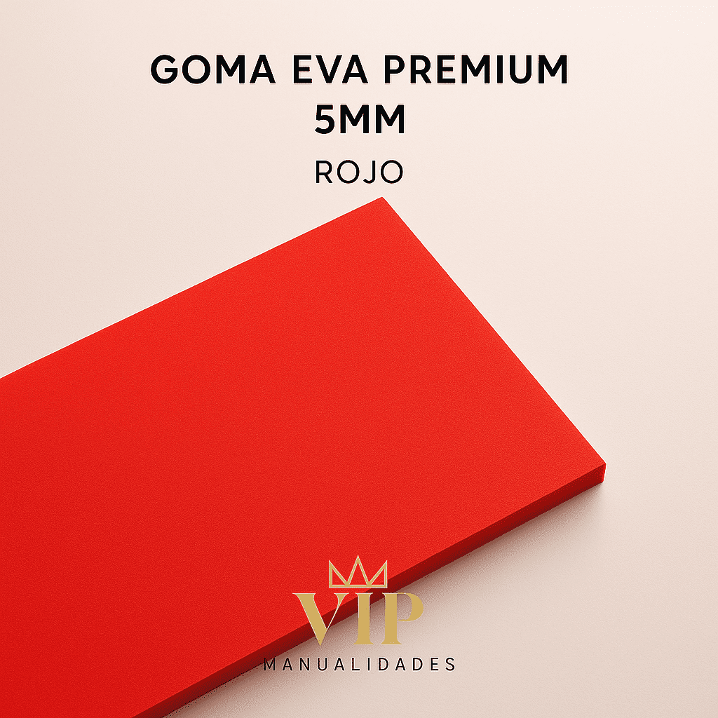 GOMA EVA GRUESA 5MM ROJO