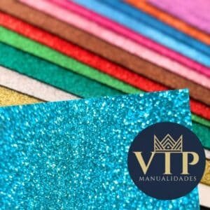 Goma Eva purpurina azul oscuro VipManualidades