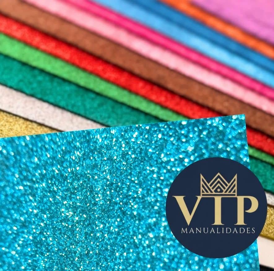 Goma Eva purpurina azul oscuro VipManualidades