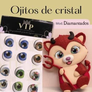 Ojitos de cristal-ojos resinados Diamantados