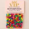 Surtido de 80 pompones colores variados