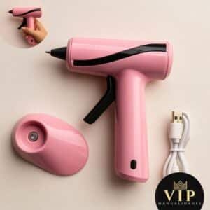 Pistola de silicona rosa VIPM