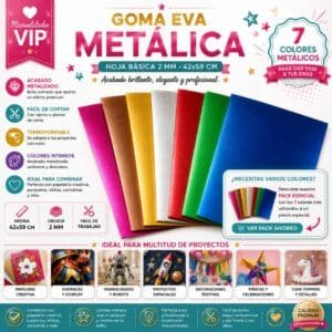 GOMA EVA METÁLICA VIP MANUALIDADES