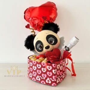 Caja Pandita Amoroso con Cava y Bombones Ferrero