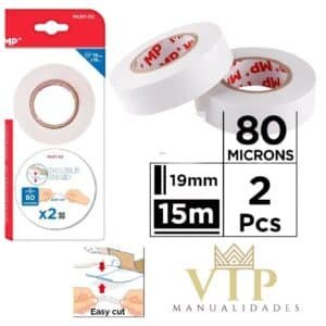 Cinta Adhesiva Doble Cara para Manualidades