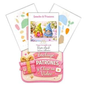 KIT DE MANUALIDADES CON PATRONES GNOMOS PRIMAVERA