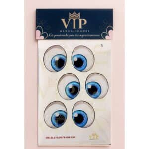 OJITOS DE CRISTAL CARTOON OWL BLUE 45X54