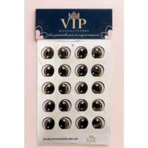 OJITOS DE CRISTAL PET BROWN 25X25