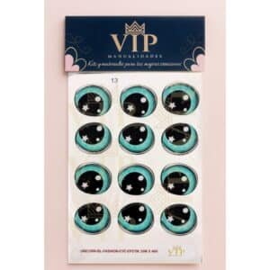 OJITOS DE CRISTAL UNICORN BLUE FASHION 35X40