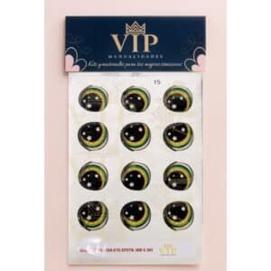 OJITOS DE CRISTAL UNICORN GREEN STAR 30X30