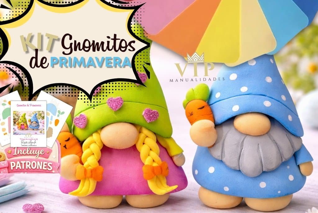 KIT DE MANUALIDADES GNOMITOS DE PRIMAVERA VIPM