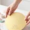 base de carton redondo dorado para cake topper papeleria creativa