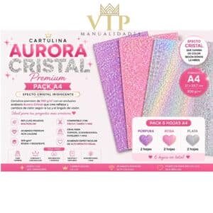 Cartulina Aurora Cristal Premium Pack color