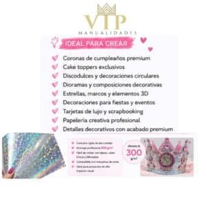 Cartulina Aurora Cristal Premium Plata VipManualidades