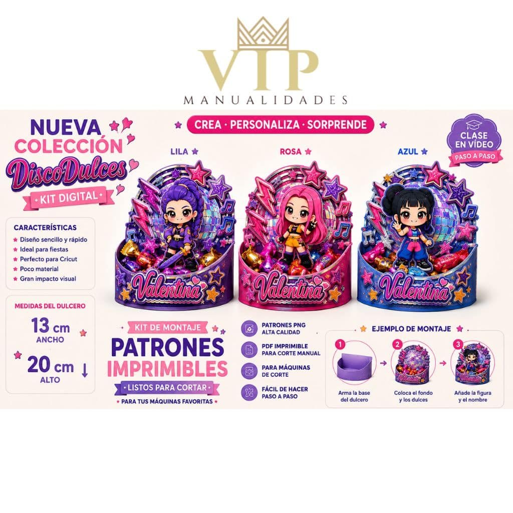 Discos Dulces – Kit de Manualidades -Patrones Digitales