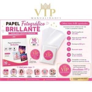 Papel Fotográfico Brillante Papelería Creativa VipManualidades A4