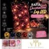 Rafia Decorativa efecto purpurina con Luz LED
