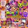 Kit Digital de Papelería Creativa para Fiestas | Monster Candy Pop Party